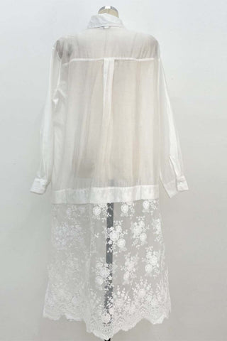 Sleeveless Lace Hem Casual Dress