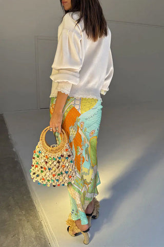 Embroidered Pocket Lace Trim Cardigan