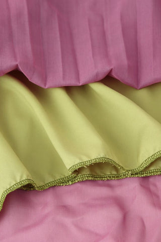 Ombre Pleated Tiered Casual Dress