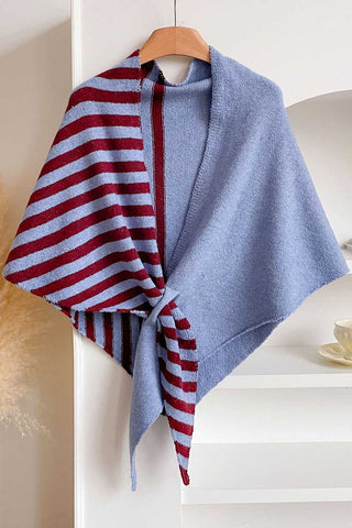 Knit Front-Tie Wrap Shawl