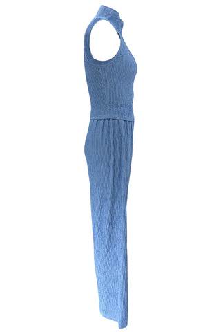 Sleeveless Wide-Leg Pants Set