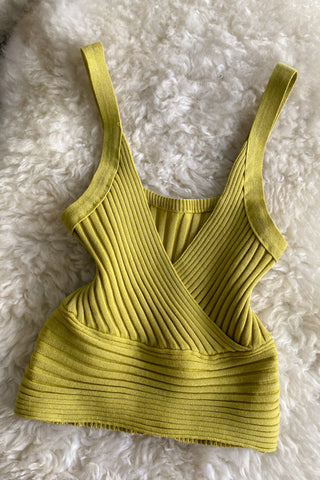 Ribbed V-Neck Tank Top
