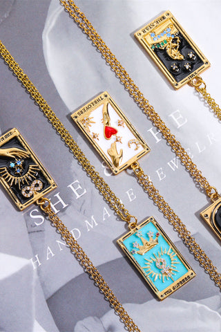 Rectangular Tarot Pendant Necklace
