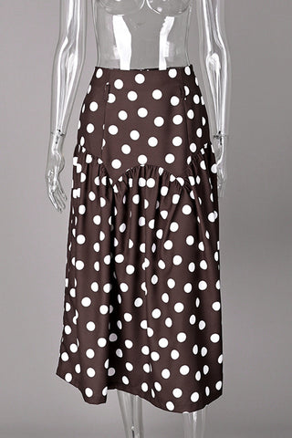Polka Dot Midi Skirt