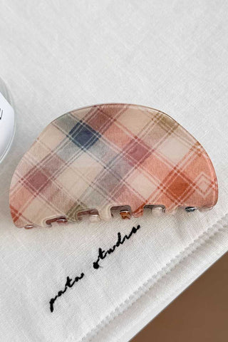 Plaid Acrylic Claw Hair Clip