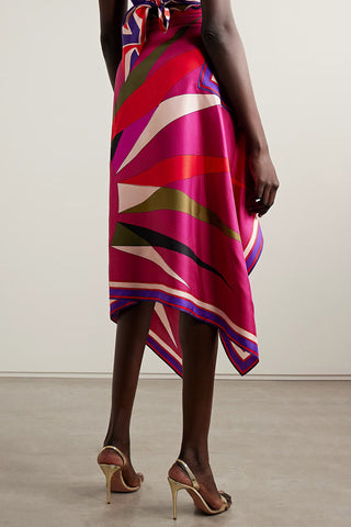 Abstract Geometric Halter Skirt Set