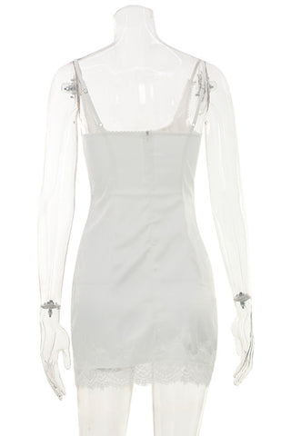 Lace-Trim Cami Mini Dress