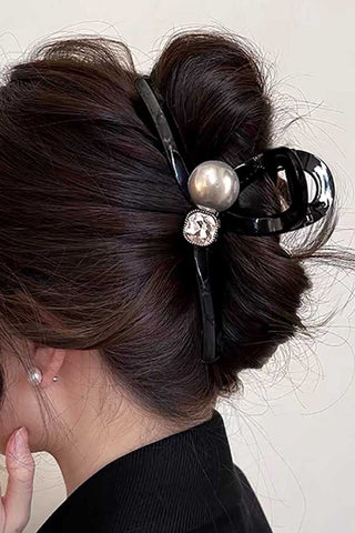Marbled Sphere Stack Hair Claw Clip