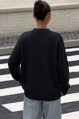 Striped Sleeve Toggle Front Knit Cardigan