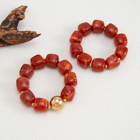 Chunky Beaded Stretch Bracelet