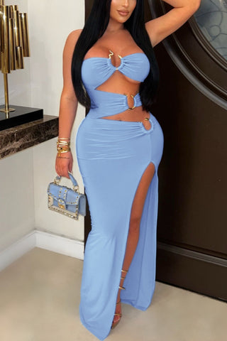 Elegant Cut-Out Evening Dress