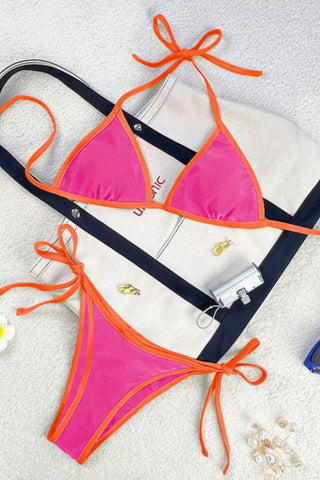 Tie-Back Halter Bikini Sets
