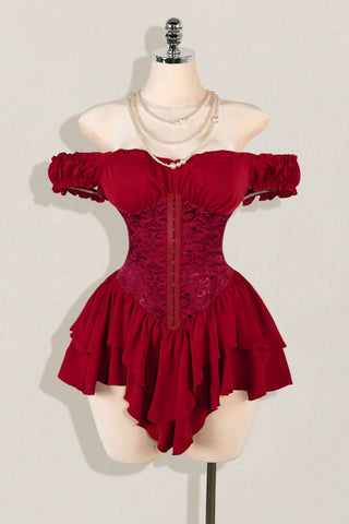 Ruffle Off-Shoulder Night Out Dress