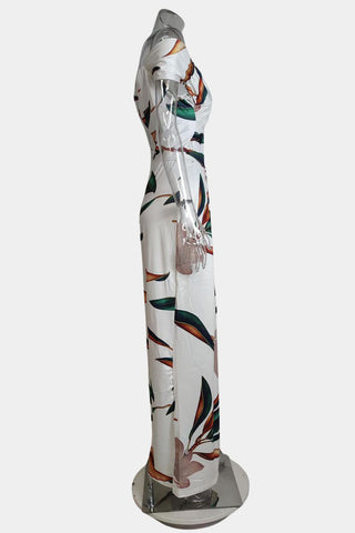 Off-Shoulder Floral Print Jumpsuit