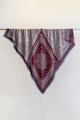 Paisley Print Fringed Scarf