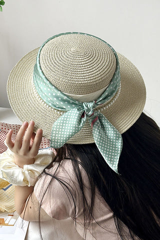 Polka Dot Square Scarf with Border