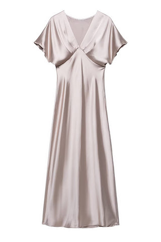 Elegant V-Neck Midi Dress