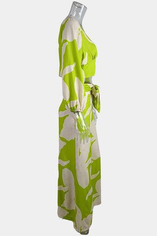 Floral Wrap Pants Set