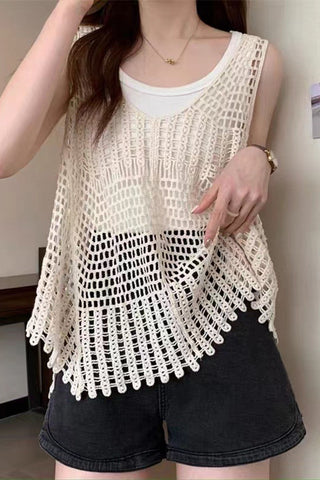 Crochet Openwork Tank Top