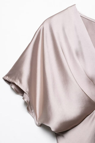 Elegant V-Neck Midi Dress