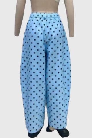 Polka Dot High-Waist Wide Leg Casual Pants