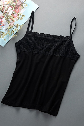 Lace Trim Sleeveless Camisole