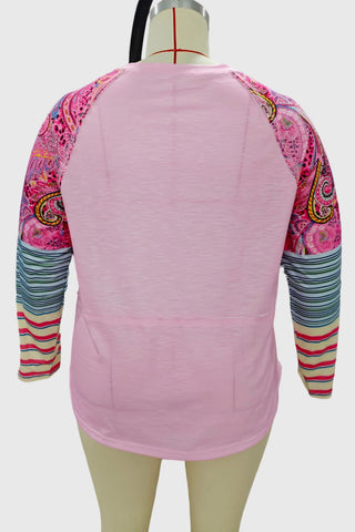Patchwork Long Sleeve Top
