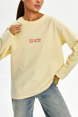 Graphic Print Long Sleeve Crew Neck T-Shirt