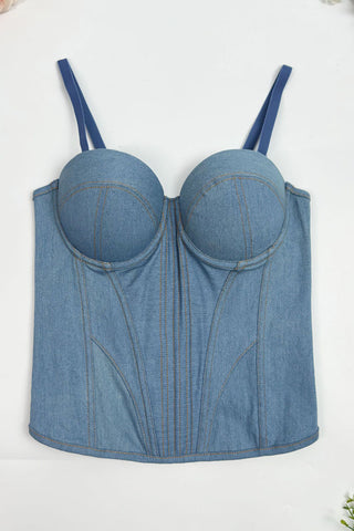 Sweetheart Neck Corset Tank