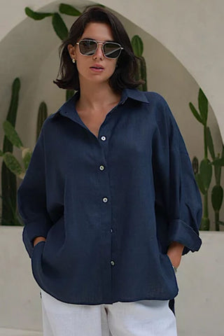 Button-Front Collared Shirt