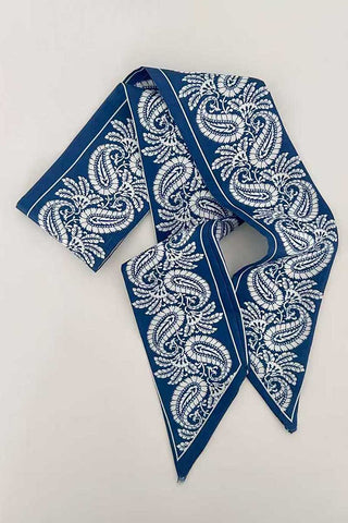 Assorted Print Satin Finish Skinny Scarf