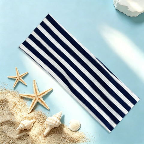 Striped Ribbed Elastic Headband