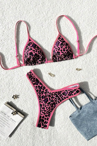 Print Tie-Back Bikini Set
