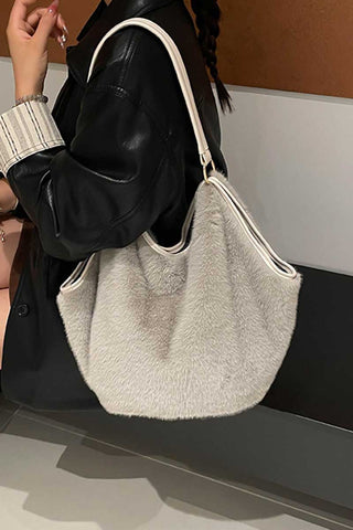 Faux Fur Slouchy Shoulder Bag