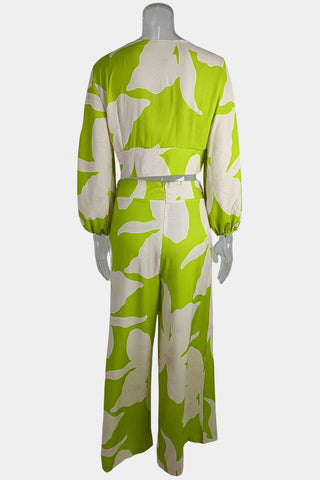 Floral Wrap Pants Set