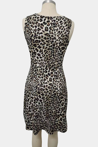 Sleeveless Leopard Print Casual Dress