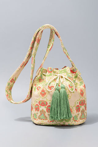Tassel Drawstring Bucket Bag