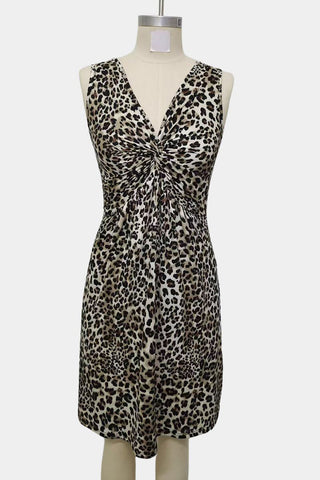Sleeveless Leopard Print Casual Dress