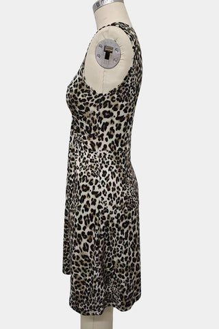 Sleeveless Leopard Print Casual Dress