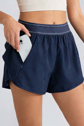 Elastic-Waist Casual Shorts