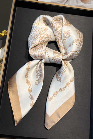 Paisley Print Satin Neck Scarf