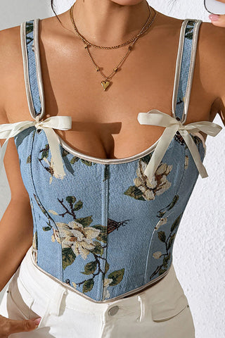 Floral Bow Strap Cami