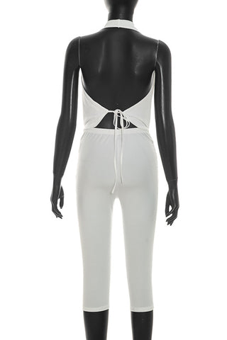 Halter Neck Pants Set
