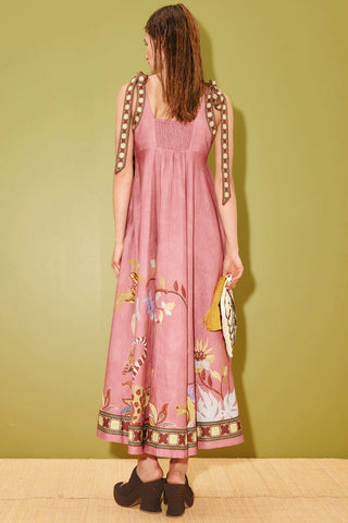 Tie-Shoulder Floral Vacation Dress