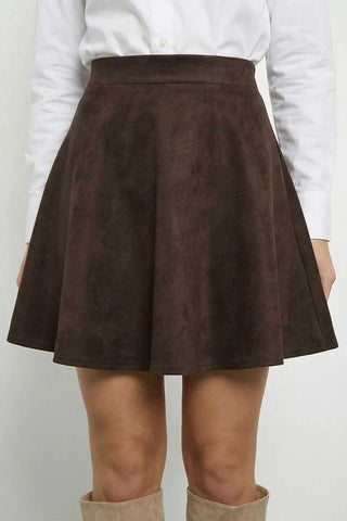 High-Waist A-Line Flare Mini Skirt
