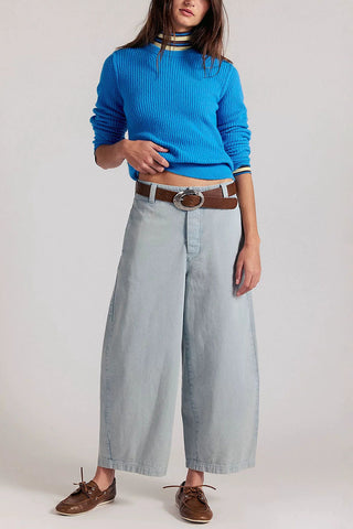 High-Waist Wide-Leg Baggy Jeans