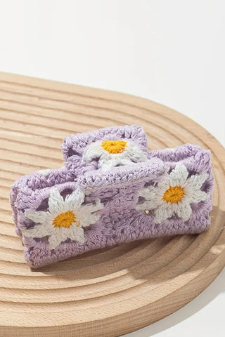 Crochet Floral Hair Claw