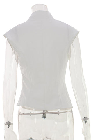 Mandarin Collar Frog Closure Top