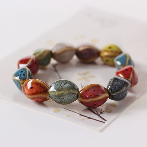 Glazed Beaded Bracelet