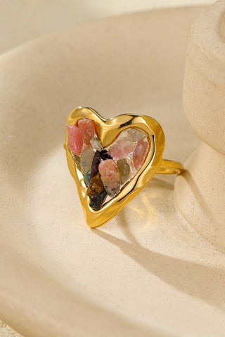 eart Shaped Stone Ring